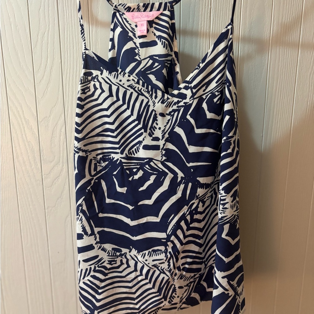 Lilly Pulitzer Silk Women’s Racer Back Camisole Top XS New
